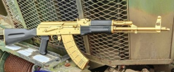 AK47 TROPHY RIFLE-WASR-10 PYRITE GOLD BLACK WIDOW-ELEVENMILE ARMS