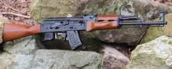 AK47 RIFLE NEW YORK LEGAL-RILEY DEFENSE W/TEAK WOOD